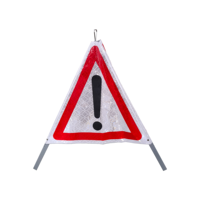 Trépied portable pliable avec film réfléchissant à 3 faces de quatrième qualité pour panneaux de signalisation, tentes déroulables et zones de chantier