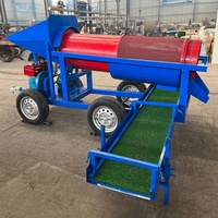 Équipement de criblage rotatif portable à moteur diesel haute efficacité pour usine de lavage d'or