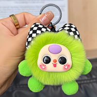 Fabricant OEM, vente en gros, porte-clés en peluche singe miniature personnalisé, kawaii, logo personnalisé, porte-clés en peluche personnalisé