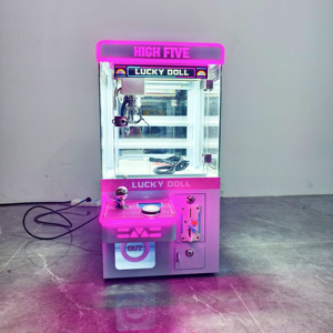 Mini machine à griffes blanche pour enfants, petite grue à monnayeur pour maison de poupée Happy Baby, en promotion CK-003, machine à griffes à monnayeur - Product Image 2
