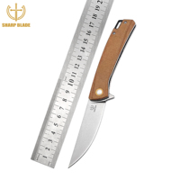 Couteau pliant EDC Yeehand OEM personnalisable avec lame en acier D2 et manche en Micarta pour la chasse et le camping