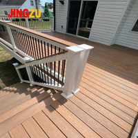 Sistem Klik Interlocking Ubin Lantai WPC Tahan Air Anti Selip DIY Mudah Dipasang untuk Balkon Teras Taman Halaman Luar Ruangan