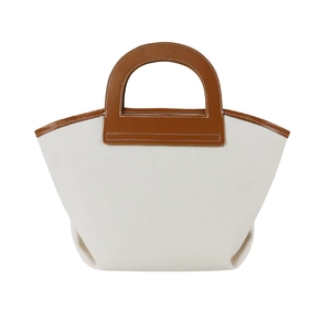 Bolsos de Mano Personalizados al por Mayor para Mujer, de Lona y Calicó con Asas de Cuero, Fabricados en Vietnam para la Moda Europea - Product Image 6