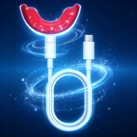 Kit dentaire LED portable de haute qualité, lampe de blanchiment des dents, logo personnalisé, kits de blanchiment des dents sans fil pour la maison