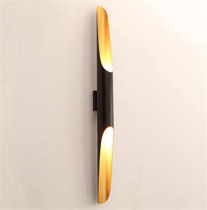 Aplique de pared dorado negro de nuevo estilo, pasillo interior, cabecera, dormitorio, tira larga de aluminio, lámpara de pared led - Product Image 1