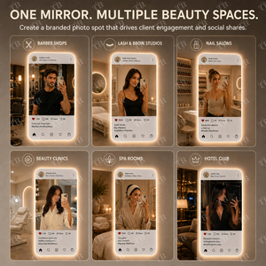 Espejo LED con Sensor Personalizado TURRI, Letrero de Espejo Social Midea, Luz de Pared para Selfies Estilo Instagram, para Salón de Belleza, Tienda, Estudio - Product Image 3