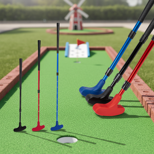 Mini Palo de Golf Infantil Ajustable de Acero, Colorido, para Interiores/Exteriores, con Eje Telescópico de Acero y Empuñadura de Goma, Ambidiestro - Product Image 2