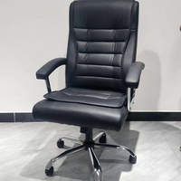 Chaise de bureau en cuir PU de qualité supérieure, directement de l'usine, pour bureau de direction, chaise de bureau ergonomique avec accoudoirs épaissis