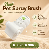 Cepillo Pulverizador Multifuncional Ecológico Plegable para Aseo de Mascotas, Reutilizable, Impermeable IPX7, Carga USB, Bajo Ruido, Eficaz Contra Moscas
