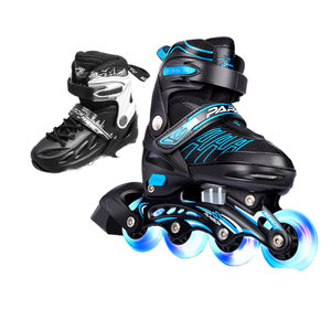 Venta caliente 4 PU Ruedas Intermitentes Quad Roller <span class=keywords><strong>Patines</strong></span> <span class=keywords><strong>en</strong></span> línea Tamaño Ajustable Intermitente Zapatos de Patinaje Sobre Ruedas - Product Image 1