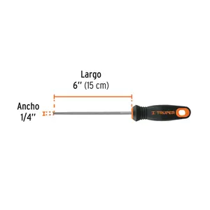 BOX 6 Lima redonda Muza de 6 pulgadas con mango de doble inyección, TRUPER - Product Image 3