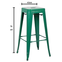 Tabourets de bar modernes en acier coloré sur mesure de luxe pour bar à domicile et hôtel, tabourets hauts pour cuisine extérieure