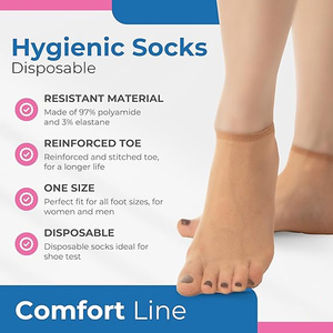 Disposable Try-on <strong>Socks</strong>, <strong>Transparent</strong> Flesh-colored <strong>Socks</strong>, Stock <strong>Socks</strong> - Product Image 2