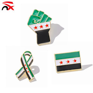 Металлический значок-брошь с картой Сирии и флагом Сирии, легкий, недорогой, 2026 Nuoxin, для сувениров и подарков - Product Image 3