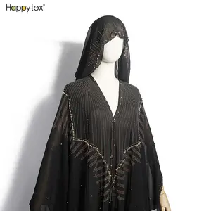 Vendita calda nuovo Ramadan Dubai caftano musulmano Hijab vestito Abaya donne vestito musulmano turchia Kimono Robe Femme caftano Islam abbigliamento