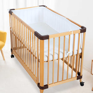 OEM ODM-<span class=keywords><strong>protector</strong></span> transpirable portátil <span class=keywords><strong>de</strong></span> seguridad para bebé, juego <span class=keywords><strong>de</strong></span> cama <span class=keywords><strong>de</strong></span> malla trenzada, almohadilla para <span class=keywords><strong>cuna</strong></span>, parachoques - Product Image 2