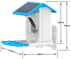Mangeoire pour cage à oiseaux intelligente Mangeoire à oiseaux solaire étanche avec caméra extérieure - Product Image 2