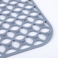 Tapis de protection d'évier en silicone nid d'abeille de haute qualité, écologique, isolant, résistant à la chaleur, décoration de table de cuisine domestique, usine