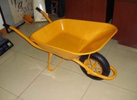 Carretilla de Acero Resistente WB6400 para Construcción, Agricultura y Jardinería