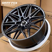 GRAYFOX Jantes Concaves Noires Brillantes Personnalisées 19 20 21 22 Pouces 5x120 5x112 5x114.3 Forgées pour BMW X5 M Audi AMG Porsche Model 3