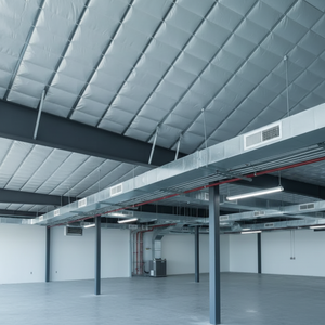 Feuille d'isolation non tissée en aluminium de 3000mm Barrière réfléchissante thermique robuste pour plafond de mur de toit et utilisation de conduit de CVC - Product Image 3