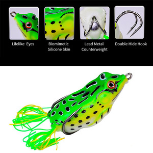 Fournisseur vérifié Bass Topwater Soft Frog Lures Wobblers Minnow Crankbait pour la pêche à la mouche, leurres de pêche à la <span class=keywords><strong>grenouille</strong></span> - Product Image 5