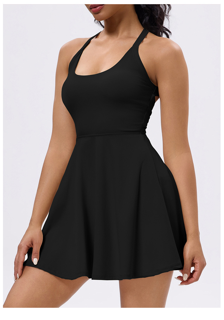 open lace back dress Beyond Yoga Score Pleated Dress main image 0
