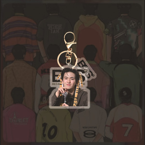 Portachiavi Kpop BUS Nuovo Album '<span class=keywords><strong>Because</strong></span> of <span class=keywords><strong>You</strong></span> I Shine', Figura dei Membri, Nome 2 Pezzi/Set, Portachiavi Dorato, Ciondolo per Borsa, Accessori per Fan, Regalo - Product Image 2