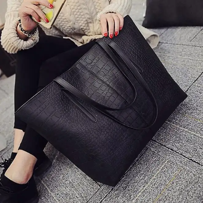 crossbody handbag luxury waterproof plain large wholesale black ladies fashion leather the custom women's tote bags