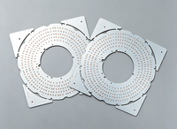 PCB LED circulaire en aluminium sur mesure OEM, épaisseur 1,2 mm, cuivre plaqué 35 μm, PCB à âme métallique pour éclairage de plafond / éclairage industriel