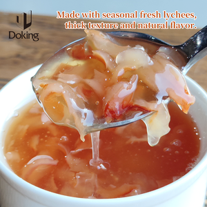 Beliebteste Frucht-Litschi-Marmelade mit Frischem Fruchtfleisch Litschi-Püree für Brot Eiscreme Fruchtmilch Bubble Tea Zutat - Product Image 4