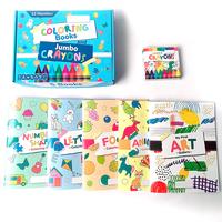 Livres de coloriage personnalisés pour enfants et crayons géants, jouets Montessori, cadeau pour enfants, boîte en carton recyclable