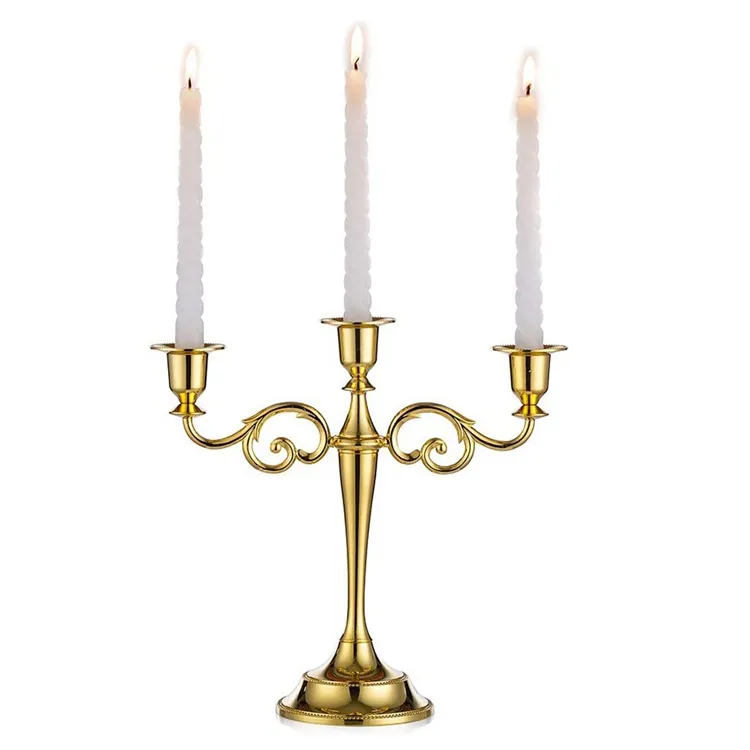 5 bras en métal argent noir pilier moderne de mariage cylindre support Vase décoration Table or bougeoir candélabres centres de Table