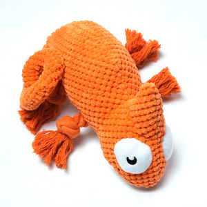 Orange Lizard Rope <b>Toy</b> Plush <b>Pet</b> Chew <b>Toy</b> <b>For</b> Puppies Indoor <b>Interactive</b> Fun - Product Image 2