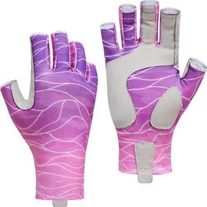 Professional Fishing Gloves UV Protection Ice Silk High Stretch Non <b>Slip</b> <b>Half</b> Finger Outdoor Angling Gloves Custom Logo MOQ - Product Image 2