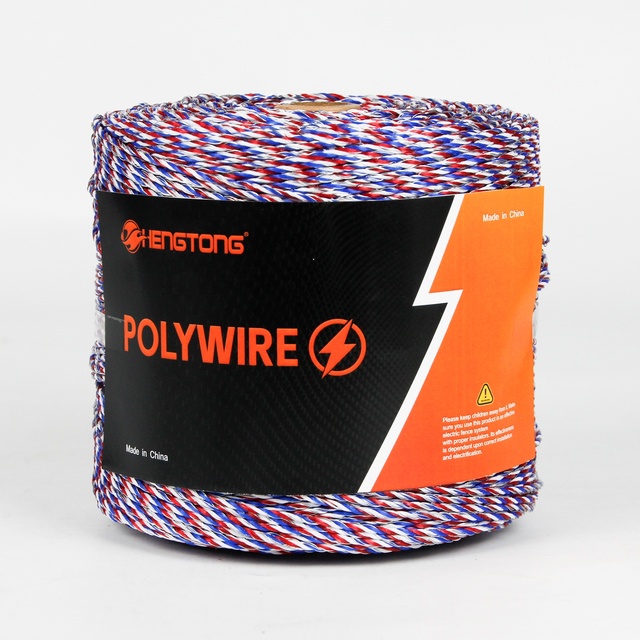 High Tensile Electric Polywire 3mm Low Resistance High Conductivity Eco-Friendly UV Resistant Yard Farm Fence Safety Fence