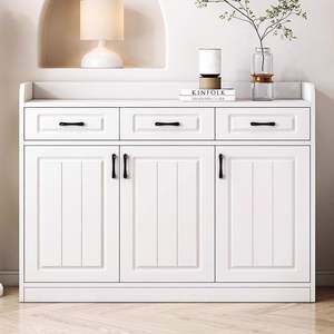 Meuble à chaussures avec tiroirs et portes, grande capacité de rangement pour entrée, usage domestique, type rectangulaire sur pied - Product Image 5