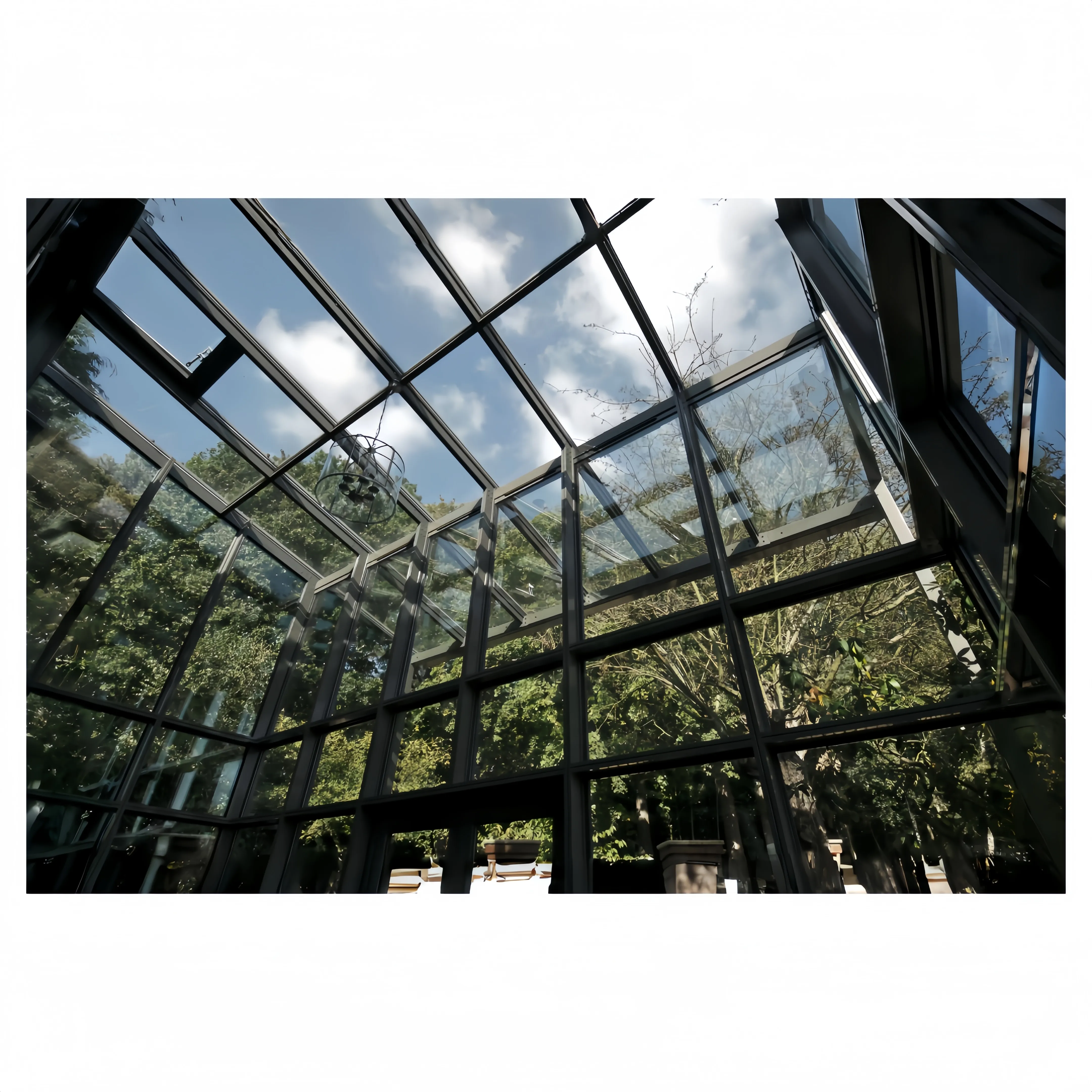 Freiluft-Aluminium-Sonnenhaus Aluminium kundenspezifische Sonnenräume und Glashäuser Wintergarten Glas Sonnenzimmer Glashaus 4-Saisons-Kits