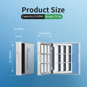 Custom Quality Silver Eyeshadow Packaging Private Label Empty Makeup <b>Palette</b> Plastic Pulp ABS Plates & Bowls for Cosmetics - Product Image 2