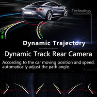 AHD1080P Caméra de recul dynamique pour ligne de stationnement 7 pouces Moniteur miroir étanche Vue nocturne Aide à l'inversion pour voitures, camionnettes et bus