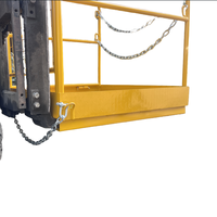 Cage de sécurité pliable pour chariot élévateur, panier de levage pour entrepôt, en treillis métallique, capacité de charge 250 kg
