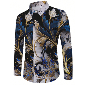 Camisas <span class=keywords><strong>de</strong></span> <span class=keywords><strong>Vestir</strong></span> Casuales <span class=keywords><strong>de</strong></span> Moda <span class=keywords><strong>para</strong></span> <span class=keywords><strong>Hombre</strong></span> <span class=keywords><strong>para</strong></span> Eventos Nocturnos Otoño 2025 Novedad Personalizables <span class=keywords><strong>de</strong></span> Alta Calidad con Botonadura Sencilla y Estampado <span class=keywords><strong>de</strong></span> Lujo - Product Image 5