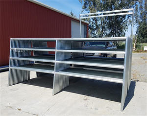 El mejor panel de valla de caballo portátil para <span class=keywords><strong>corrales</strong></span> de caballos, pluma redonda de caballo de tubo de acero galvanizado de 6 '-9', corral de poni/alpaca - Product Image 2