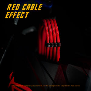 כבל PCIE 18AWG באורך 30 ס\\\"מ עם שרוול, מחבר DC חשוף זכר לזכר, כבל חשמל לספק כוח 8 פינים ל-6+2 פינים לכרטיס מסך - Product Image 2