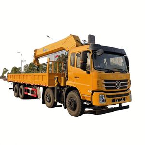 Grue à flèche droite Dongfeng 8x4 montée sur camion, 16 tonnes, grue montée sur camion, nouvelle grue de camion, camion d'occasion à vendre. - Product Image 1