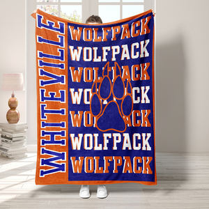 بطانية لطلاب فريق المدرسة مخصصة من البوليستر بطانيات ناعمة من الفانيلا الفلانيل الصوفي للطباعة بالجملة - Product Image 6