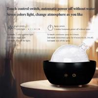 Diffuseur d'huiles essentielles ultrasonique électrique en verre et bois de 200 ml avec éclairage LED aromatique à brume d'air, pour la maison, le bureau, le yoga, le spa