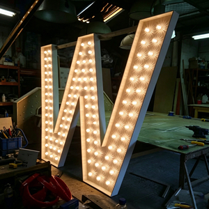 ไฟตัวอักษร LED, แสงสีขาวอบอุ่น 2700K, ใช้ไฟ AC, ไฟตกแต่งภายใน, วัสดุอะคริลิก, สไตล์โมเดิร์น - Product Image 1