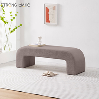 Vente en gros de meubles modernes pour salon pouf moderne boucle banc en tissu chaise assise tabouret intérieur canapé plage