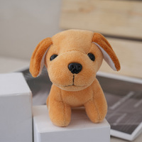 Mini Ornement en Peluche Chien Moelleux Assis, Accessoire en Peluche en Forme de Chien pour Pendentif de Sac et Décoration Faite Main